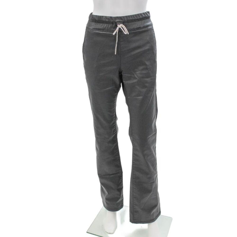 Flog Womens Black Jogger Pants Drawstring Cotton Stretch Size 28